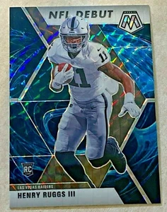 Las Vegas Raiders HENRY RUGGS III 2020 Mosaic NFL DEBUT GENESIS PRIZIM Card SSP - Picture 1 of 1
