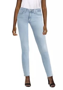 Pantalones de mezclilla ajustados para mujer Levi's 721 de gran altura - estado de ánimo azul lavado ligero 188820281 - Imagen 1 de 12