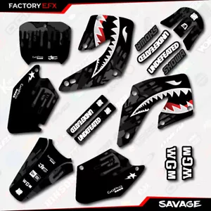 Black Savage Racing Graphics Kit fits Honda Cr125 Cr250 00-01 CR 125 250 - Foto 1 di 2