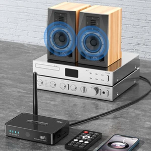 Long Range NFC Bluetooth Receiver TV Home Car Stereo Audio Adapter Microphone US - Picture 1 of 9