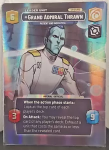 Star Wars Unlimited Grand Admiral Thrawn Patient and Insightful Showcase Foil - Picture 1 of 2
