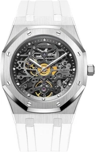 Geometric Skeleton Men's Watch - Waterproof, Shock Resistant with Silicone Strap - Picture 1 of 10