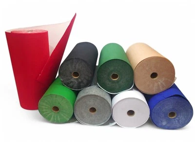 Self Adhesive Polyester Felt 48cm Wide Various Sizes Approx 1.2mm Plain Stick On - Image 1 of 4