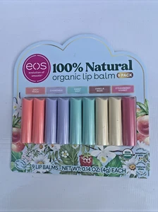 eos Set Balsamo Labbra Biologico - 9 Bastoncini con Burro di Karitè e Olio di Cocco Benefici - Foto 1 di 5