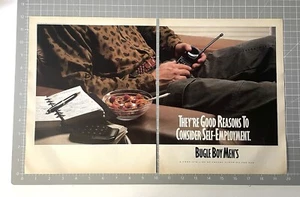 Vintage Bugle Boy Men’s 1990 Two Page Print Ad Original 90’s Clothing Ad - Picture 1 of 3