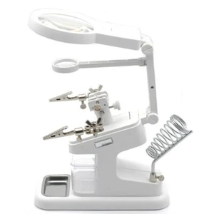 3X/4.5X Welding LED Magnifier w Alligator Clip Clamp Helping Hand Soldering Tool - Bild 1 von 11