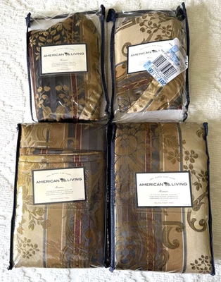 Par de painéis de bolso American Living Rod 54X84 "/par Valance 44X25" Morrison - Imagem 1 de 4