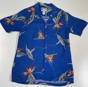 Camisa Aloha Vintage Paradise Found Talla M Magnum PI Rayón Tiki Floral Años 80 - Imagen 1 de 9