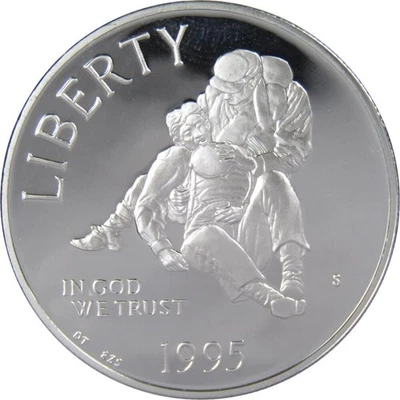 Civil War Battlefield Commemorative 1995 S 90% Silver Dollar Proof $1 Coin - Image 1 of 2