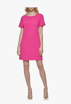 Vestido Tommy Hilfiger Plisado Manga Corta Buceo Crepé Nuevo con Etiquetas Talla 14 Foto 1 de 4