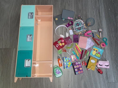 Our Generation/American Girl Doll Locker and School Supplies Lot | 44 Pieces! - Image 1 of 4