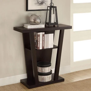 31.5" Small Console Table with Shelves, 3 Tier Transitional Accent Sofa Table - Picture 1 of 6