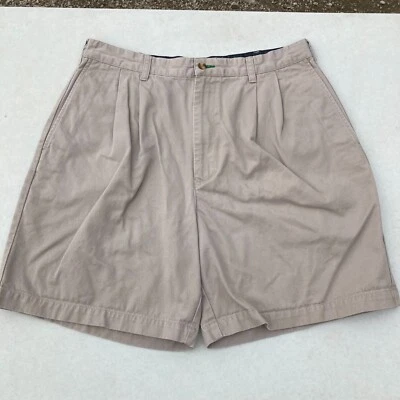 Bermudas de golf Tommy Hilfiger para hombre talla 34 beige tostado plisado Foto 1 de 4