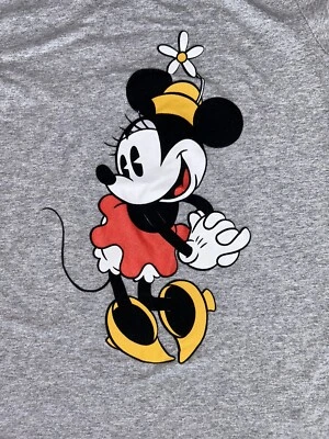 Disney Minnie Mouse Velvet Raglan Short Sleeve T-Shirt Kids Girls Size 14 16 XL - Image 1 of 4