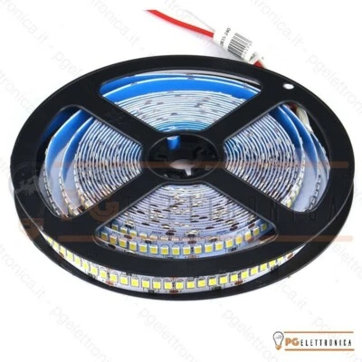 STRISCIA LED 1200LED SMD Bobina 5mt Strip 2835 24V ALTA LUMINOSITA' IP20 - Immagine 1 di 3