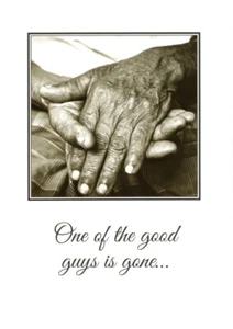 With Sympathy Kind Loving Good Guy Man Hands Hard Working Man Greeting Card - Picture 1 of 3
