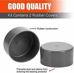 2x Rubber Cap Dust Covers For Replacement Of Bearing Buddy Protect Hubs On Boat