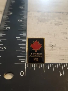 Proud Canadian RR Lapel Pin Maple Leaf Royal Reserve Canadian Whisky Alcohol Uv - Picture 1 of 2