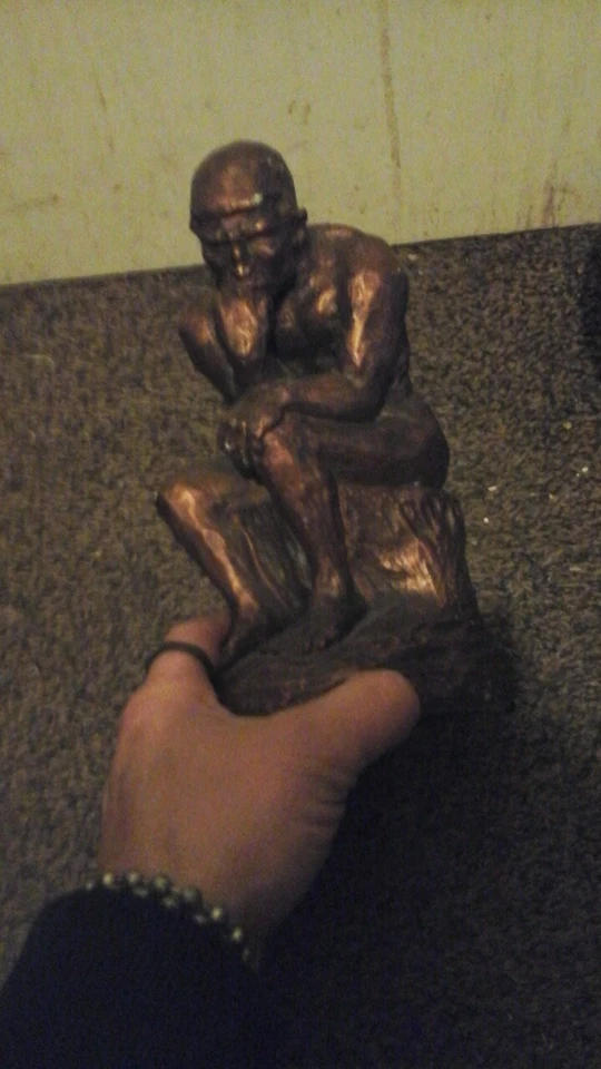 Statue “ THE THINKER”Made Of Plaster/Ceramic  - Image 1 of 4