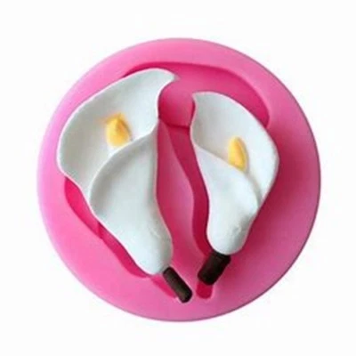 Silicone Lily Mould Calla Flower Fondant Icing Cake Decorating Soap Candle Resin - Image 1 of 4
