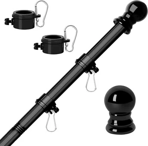 Palo Bandiera 5 FT per Kit Grovigli Free Spinning Resistente alle Intemperie Metallo Antiruggine Ne - Foto 1 di 7