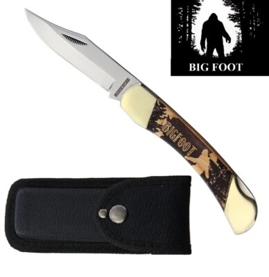 Navaja de bolsillo Big Foot Lockback plegable Hunter con funda Rough Rider Foto 1 de 3