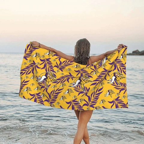 Minnesota Vikings Fans Travel Towel Beach Holiday Quick Dry Towel 31.5"x63" Cover