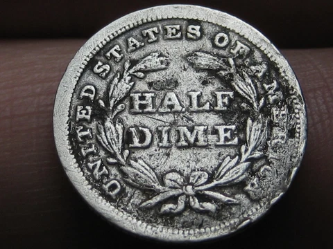 1838 P Seated Liberty Half Dime- Philadelphia, Small Stars, Fine Reverse Details Cover