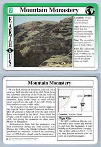 Mountain Monastery #60.15 - Earth & Us - Treasures Of The Earth Grolier Card - Picture 1 of 1