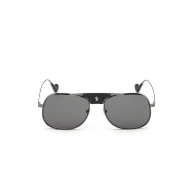 Moncler ML0104 08A Gris Gunmetal Aviador Gafas de sol Marco de metal 57-17-145 0104 Foto 1 de 3