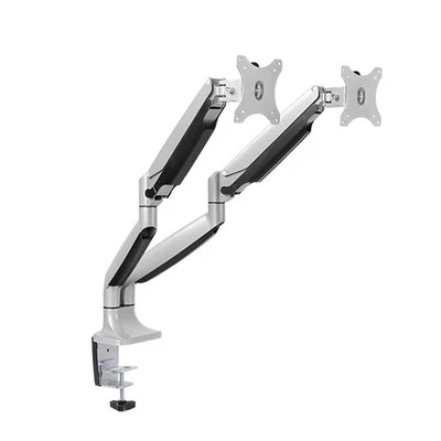 Gasdruck Alu Doppel Tisch Halterung Halter Schwenkarm Bildschirm Ständer 2x 9KG - Bild 1 von 4