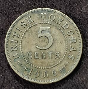 British Honduras, 1966 5 Cents Coin - Elizabeth II 