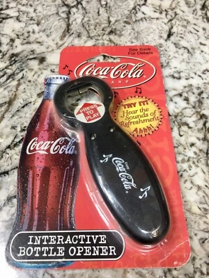 Vintage 1997 Coca Cola - Coke Interactive Bottle Opener Works! NOS - Image 1 of 4