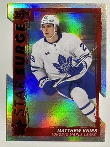 2023-24 Upper Deck Series 1 Star Surge RED DIE CUT Matthew Knies Rookie #SS-15