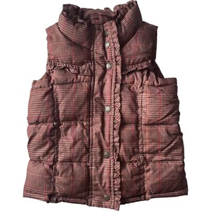 Baby GAP Puffer Vest Girls 3T Tartan Plaid Fleece-Line Gorpcore - Picture 1 of 8