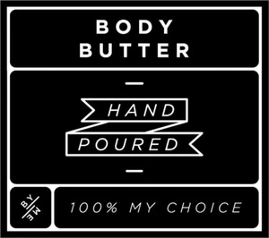 SMALL Body Butter Decal - Black  (removable/ reusable/ waterproof label) - Picture 1 of 3
