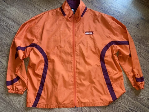 Starter Virginia Tech Hokies Mens Orange Light Weight Full Zip Jacket XL Cover