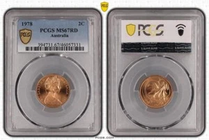 Australia 1978 2c Coin PCGS MS67RD Eq Top Pop 18/0 #7331 - Picture 1 of 1