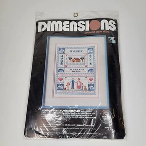Vintage Dimension Counted Cross Stitch 3608 Home Sweet Home Sampler 11"x14" - Picture 1 of 4