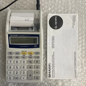 Nice SHARP EL-1611P Electronic Printing Calculator! *With Adapter & Manual! - Picture 1 of 8