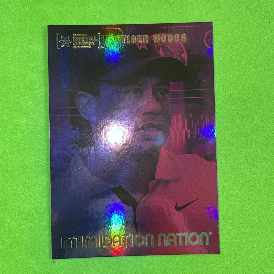 TIGER WOODS PGA GOLF CARD 2022 Skybox Metal #IN-10 Intimidation Nation TGR - Image 1 of 4
