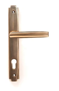De The Anvil 51190 Bronce Pulido Art Deco Slimline Palanca Espag. Juego de cerraduras - Imagen 1 de 8