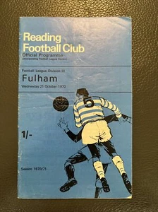 21.10.1970. Reading v Fulham (Div 3). - Picture 1 of 2