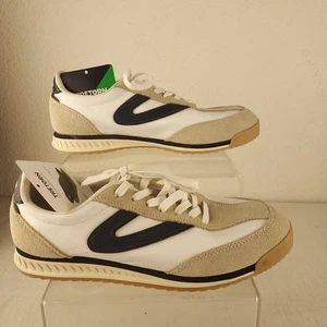 Zapatillas Tretorn Eco Ortholite 8 Mujer 8M Encaje Textil y Gamuza Blanco Azul Marino Nuevas - Imagen 1 de 7