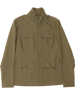 FILA Womens Utility Jacket UK 12 Medium Khaki Nylon CD16 - Image 1 of 3
