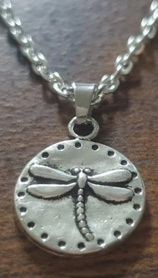 Libelle Dragonfly Anhänger Kette silbern - Bild 1 von 4