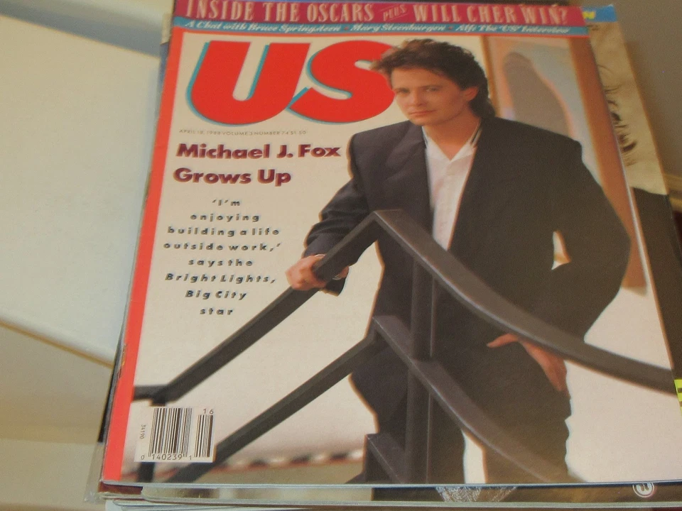 Michael J. Fox , Grows Up ,   US Magazine , April 18 , 1988 - Image 1 of 1