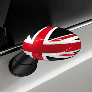 Black Red Jack Side View Mirror Cover Cap For MINI Cooper R50 R52 R53 2002-2006 - Picture 1 of 8