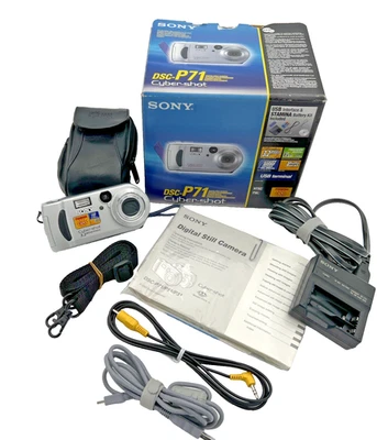 Sony Cyber-shot DSC-P71 3.2 MP Compact Digital Camera Incudes All Accessories - Image 1 of 4