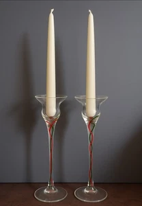 Lenox Holiday Ribbon Taper 7" Candle Holder - MINT. Quiet luxury. - Picture 1 of 6